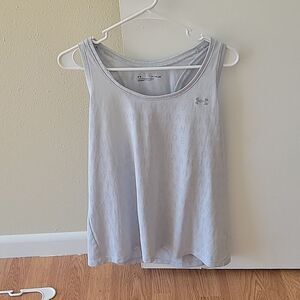 Under Armour Top XL Women's Grey Tank Athletic Workout Racerback